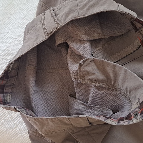 Lululemon Mens Wet Dry Warm Stretch‎ Activewear Taupe Vented Pants Taupe S-30 - Picture 8 of 9